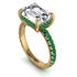 Emerald-Cut Diamond Pavé Engagement Ring - Daphne No. 16 image 1