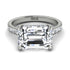 Emerald-Cut Diamond Pavé Engagement Ring - Daphne No. 3 image 2