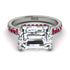 Emerald-Cut Diamond Pavé Engagement Ring - Daphne No. 48 image 3