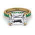 Emerald-Cut Diamond Pavé Engagement Ring - Daphne No. 16 image 2