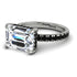 Emerald-Cut Diamond Pavé Engagement Ring - Daphne No. 33 image 3