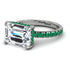 Emerald-Cut Diamond Pavé Engagement Ring - Daphne No. 18 image 3