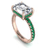 Emerald-Cut Diamond Pavé Engagement Ring - Daphne No. 17 image 1