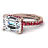 Emerald-Cut Diamond Pavé Engagement Ring - Daphne No. 47 image 2