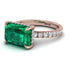 Emerald-Cut Emerald Pavé Engagement Ring - Daphne No. 5 image 2