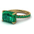 Emerald-Cut Emerald Pavé Engagement Ring - Daphne No. 19 image 2