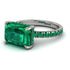 Emerald-Cut Emerald Pavé Engagement Ring - Daphne No. 21 image 2