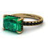 Emerald-Cut Emerald Pavé Engagement Ring - Daphne No. 34 image 2