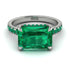 Emerald-Cut Emerald Pavé Engagement Ring - Daphne No. 21 image 3