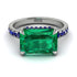 Emerald-Cut Emerald Pavé Engagement Ring - Daphne No. 66 image 3