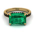 Emerald-Cut Emerald Pavé Engagement Ring - Daphne No. 34 image 3
