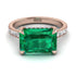 Emerald-Cut Emerald Pavé Engagement Ring - Daphne No. 5 image 3