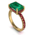 Emerald-Cut Emerald Pavé Engagement Ring - Daphne No. 49 image 1