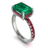 Emerald-Cut Emerald Pavé Engagement Ring - Daphne No. 51 image 1