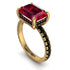 Emerald-Cut Ruby Pavé Engagement Ring - Daphne No. 40 image 1
