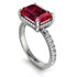 Emerald-Cut Ruby Pavé Engagement Ring - Daphne No. 12 image 1