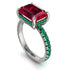 Emerald-Cut Ruby Pavé Engagement Ring - Daphne No. 27 image 1