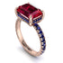 Emerald-Cut Ruby Pavé Engagement Ring - Daphne No. 71 image 1