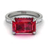 Emerald-Cut Ruby Pavé Engagement Ring - Daphne No. 12 image 2
