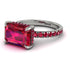Emerald-Cut Ruby Pavé Engagement Ring - Daphne No. 57 image 2