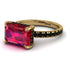 Emerald-Cut Ruby Pavé Engagement Ring - Daphne No. 40 image 3
