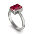 Emerald Cut Ruby Solitaire Engagement Ring - Lana No. 12 image 1