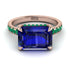 Emerald-Cut Sapphire Pavé Engagement Ring - Daphne No. 29 image 2