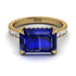 Emerald-Cut Sapphire Pavé Engagement Ring - Daphne No. 13 image 2