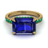 Emerald-Cut Sapphire Pavé Engagement Ring - Daphne No. 28 image 2