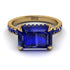 Emerald-Cut Sapphire Pavé Engagement Ring - Daphne No. 73 image 3
