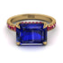 Emerald-Cut Sapphire Pavé Engagement Ring - Daphne No. 58 image 3