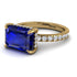 Emerald-Cut Sapphire Pavé Engagement Ring - Daphne No. 13 image 3