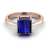 Emerald Cut Sapphire Solitaire Engagement Ring - Lana No. 14 image 2