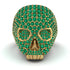 Emerald-Encrusted Skull Men's Fashion Ring - Jules No. 4 image 7