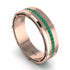 Emerald Eternal Elegance Men’s Wedding Ring - Roman No. 5 image 1