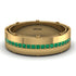 Emerald Eternal Elegance Men’s Wedding Ring - Roman No. 4 image 3