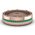 Emerald Eternal Elegance Men’s Wedding Ring - Roman No. 5 image 3