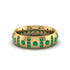Emerald Gold Men's Wedding Ring - Zion No. 19 image 2