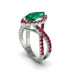 Emerald Marquise Split Shank Engagement Ring - Carly No. 51 image 1