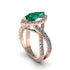 Emerald Marquise Split Shank Engagement Ring - Carly No. 5 image 1