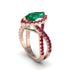 Emerald Marquise Split Shank Engagement Ring - Carly No. 50 image 1