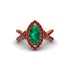 Emerald Marquise Split Shank Engagement Ring - Carly No. 49 image 2