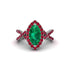 Emerald Marquise Split Shank Engagement Ring - Carly No. 51 image 2
