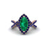 Emerald Marquise Split Shank Engagement Ring - Carly No. 65 image 2