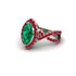 Emerald Marquise Split Shank Engagement Ring - Carly No. 50 image 3