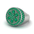 4.1ct Emerald Men's Cluster Pinky Ring - August No. 6 image 2