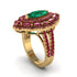 Emerald Three Layer Halo Marquise Ring - Destiny No. 49 image 3