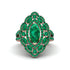 Emerald Three Layer Halo Marquise Ring - Destiny No. 20 image 1