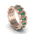 Emerald Wavy Gold Men's Wedding Ring - Joshua No. 5 image 1