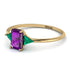 Emerald Cut Amethyst With Triangles Ring - Remi No. 304 image 3